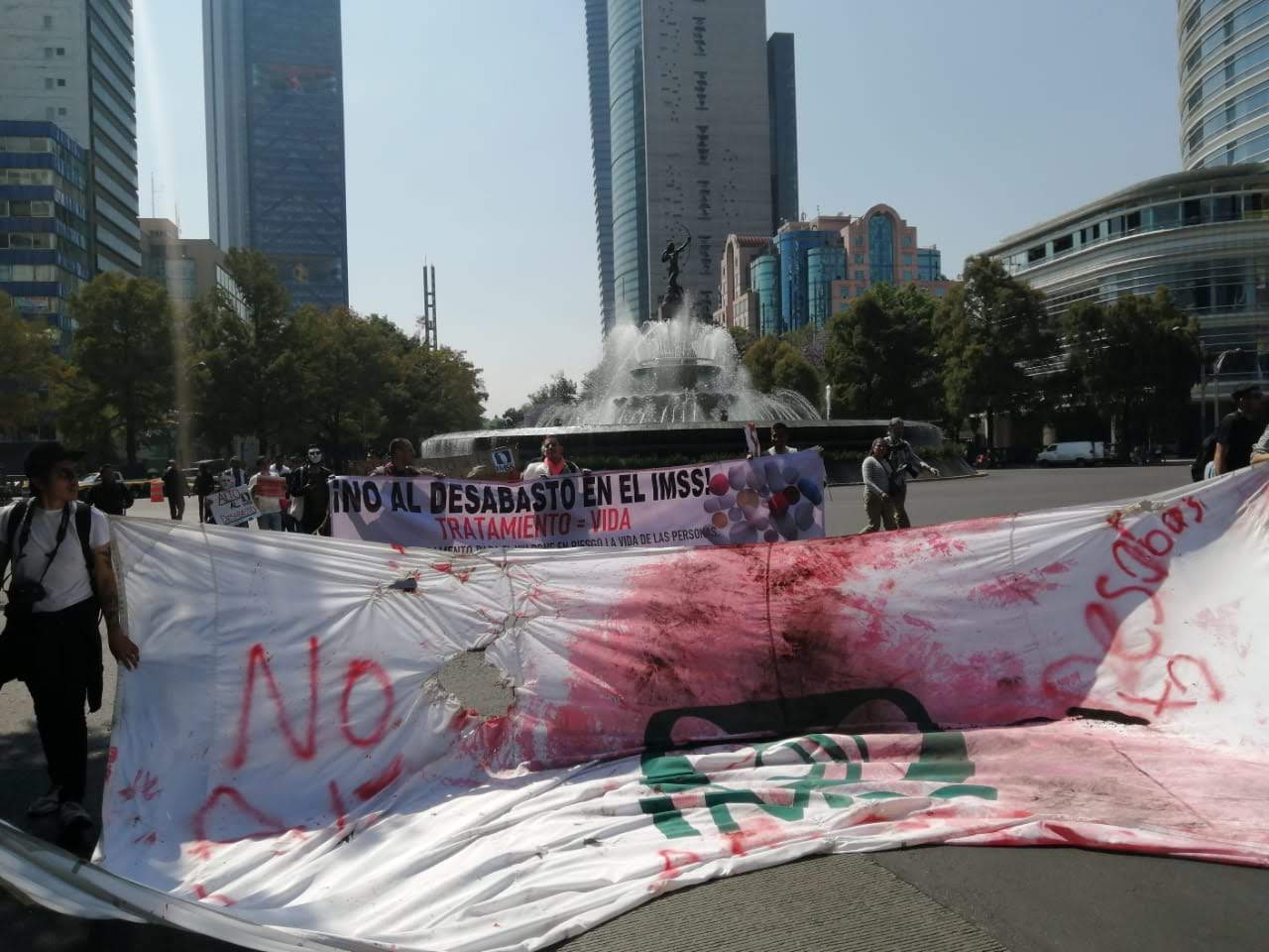 Protestas VIH IMSS febrero 2020 CDMX