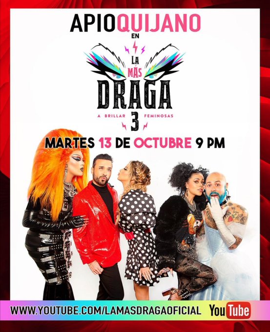 Promocional en redes de la participación del miembro de Kabah en La más draga 2.