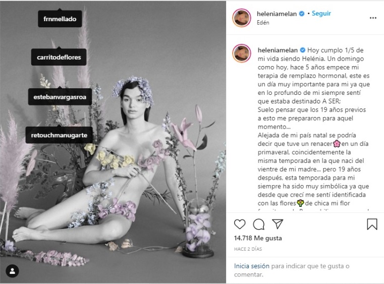 modelo trans helenia melán