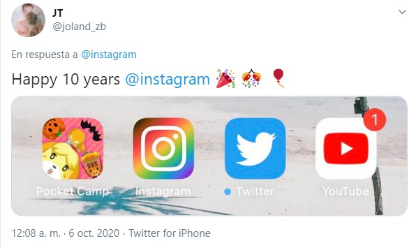 Ícono del orgullo LGBT+ en Instagram