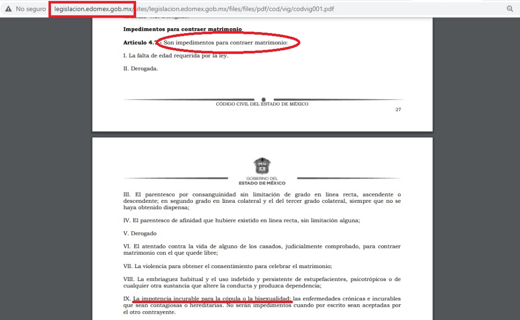 matrimonio Edomex impotencia bisexuales