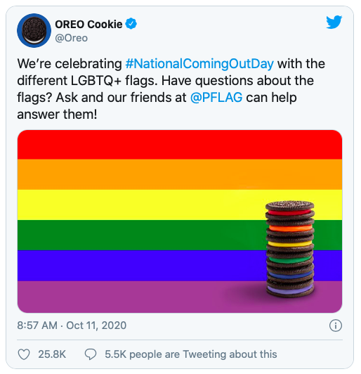 Oreo galletas arcoíris LGBT+