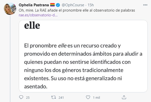 captura de tuit Ophelia Pastrana