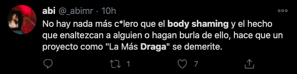twitter comentario mas draga body shaming