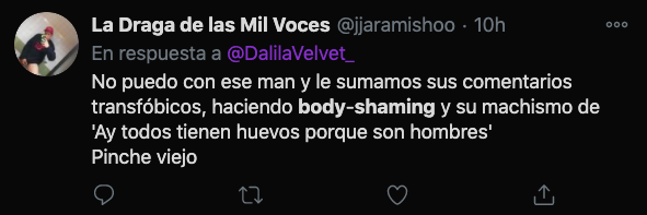 transfobia twitter aldo rendon más draga