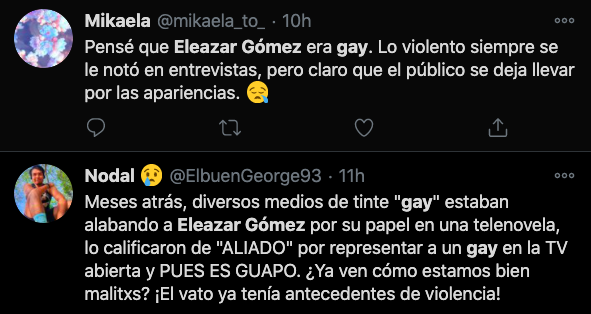 twitter comentario eleazar gomez danna paola