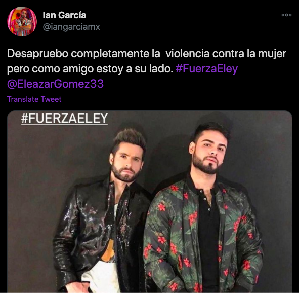 eleazar gomez ian garcia mensaje solidario