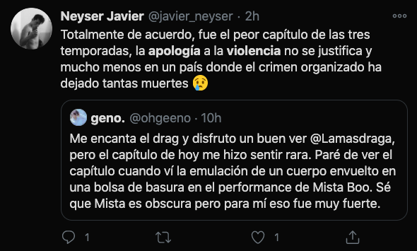 mas draga apologia violencia narco buchona