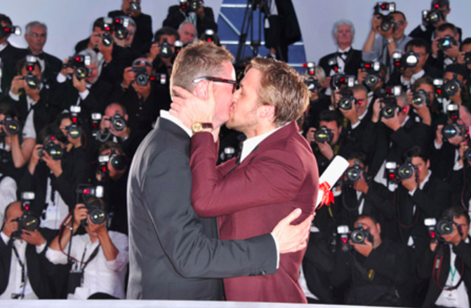 Ryan Gosling beso nicolas winding refn