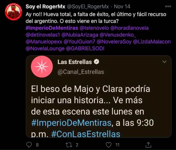 twitter imperio mentiras romance lesbico mujeres