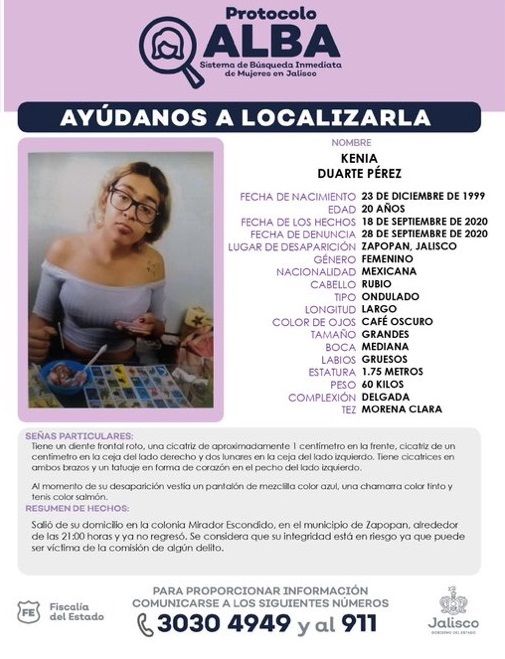Kenia Duarte trans desaparecida
