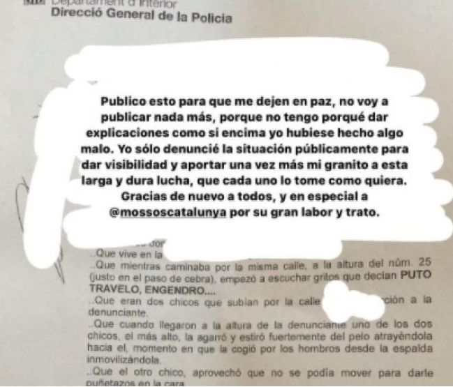 Denuncia ataque transfóbico