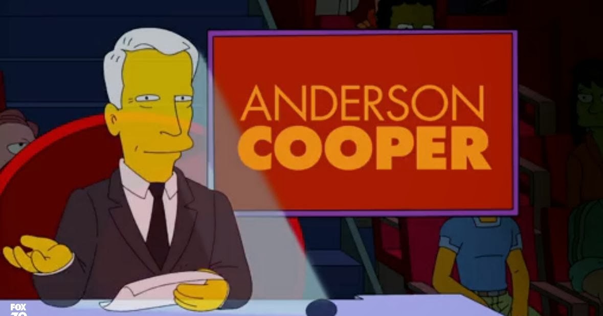 Anderson Cooper Los Simpson famosos LGBT simpsonizados