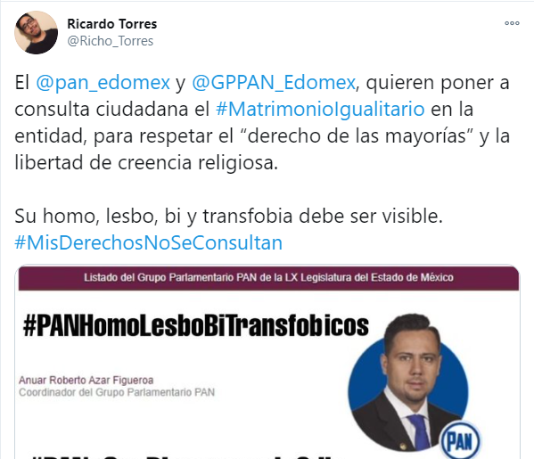 PAN consulta matrimonio igualitario