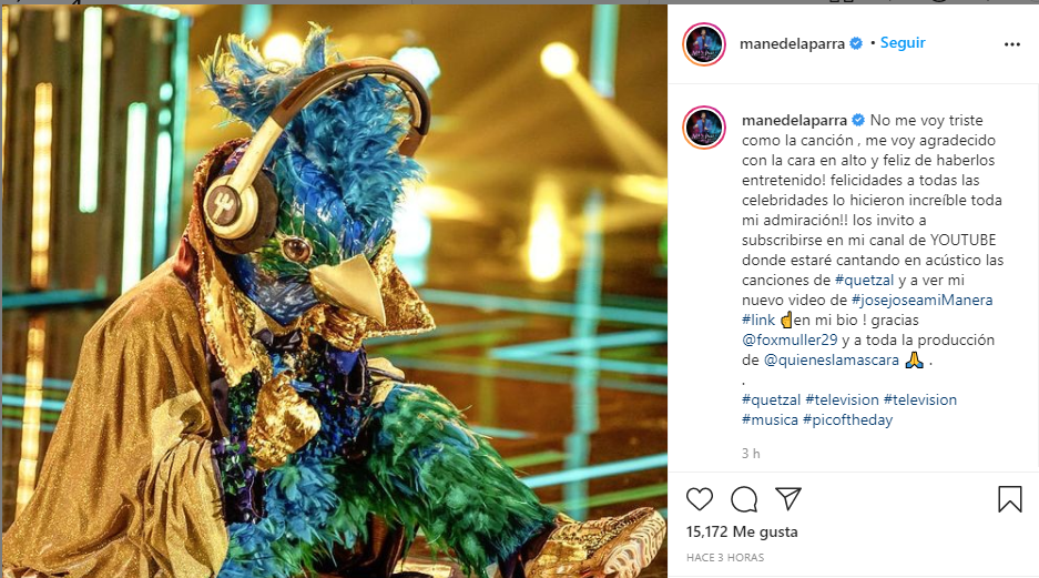 Mane de la Parra se dijo aliado LGBT+ al interpretar a Quetzal en Quién es la máscara
