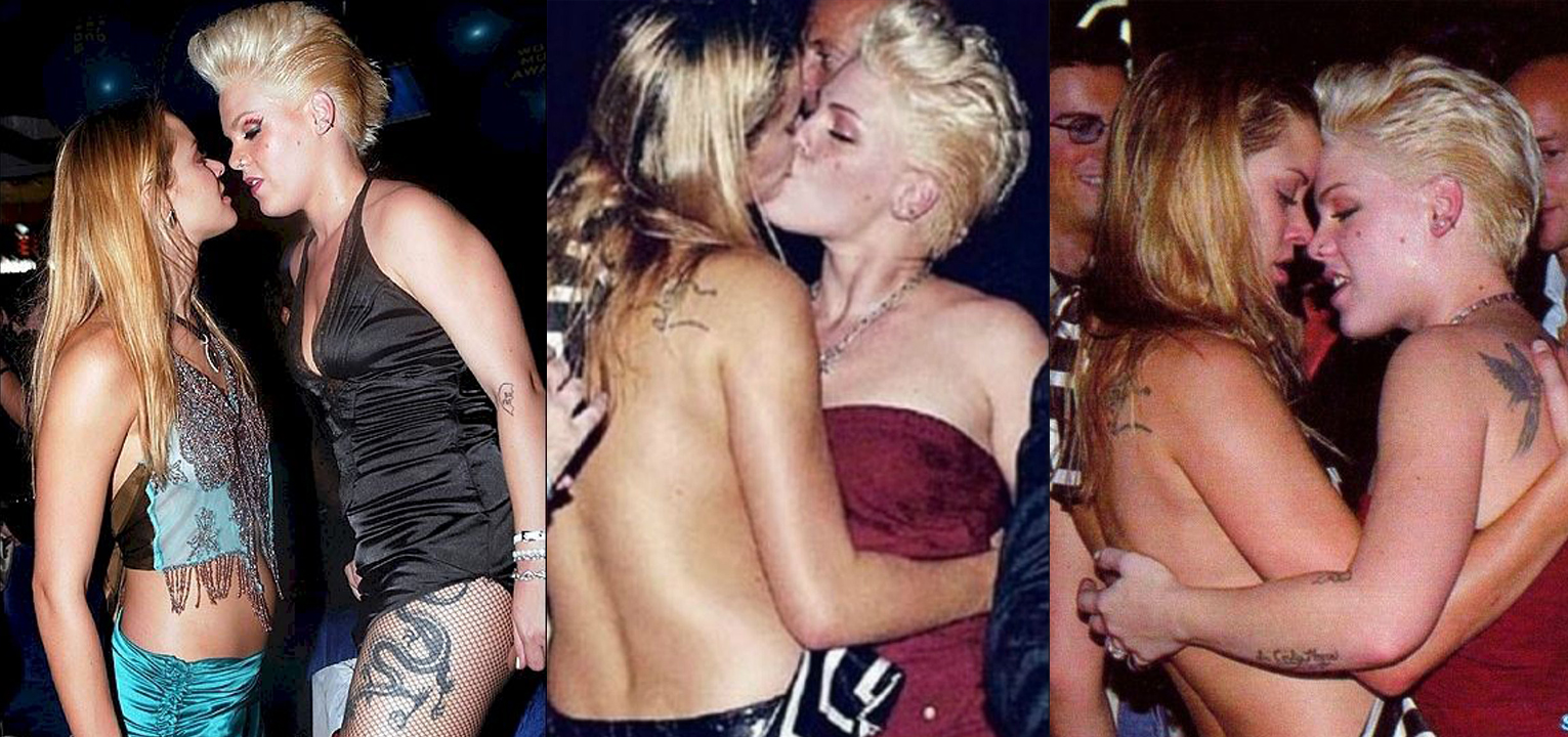 agarrones y besos lésbicos divas pop Pink