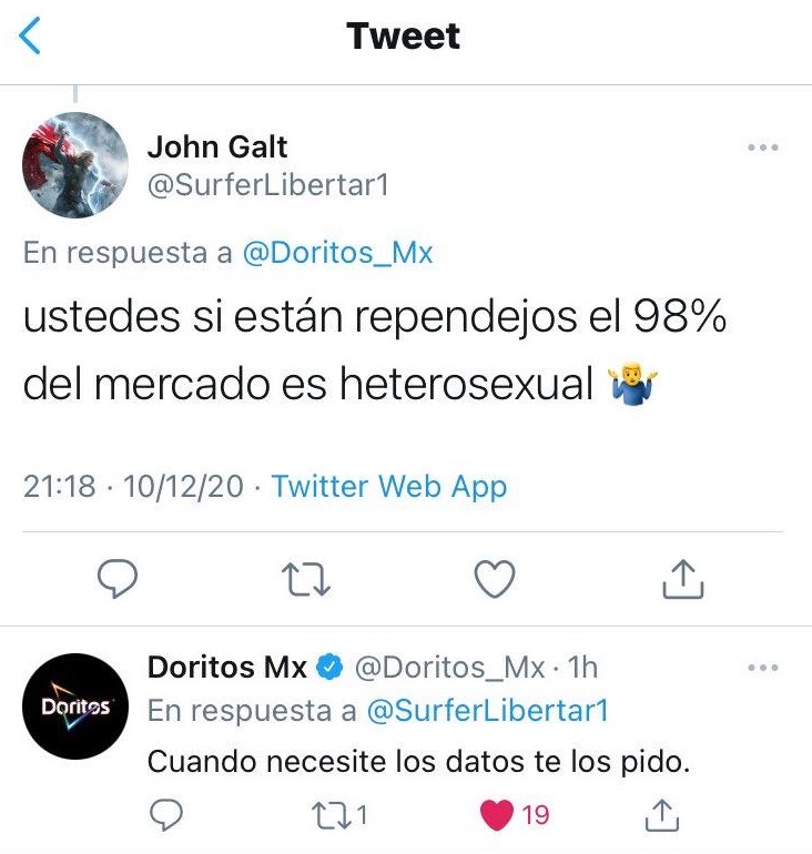 Doritos Mx calla a homofóbico