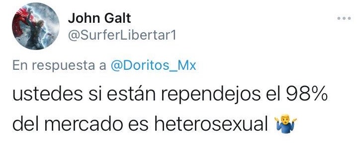 Doritos Mx calla a homofóbico en Twitter