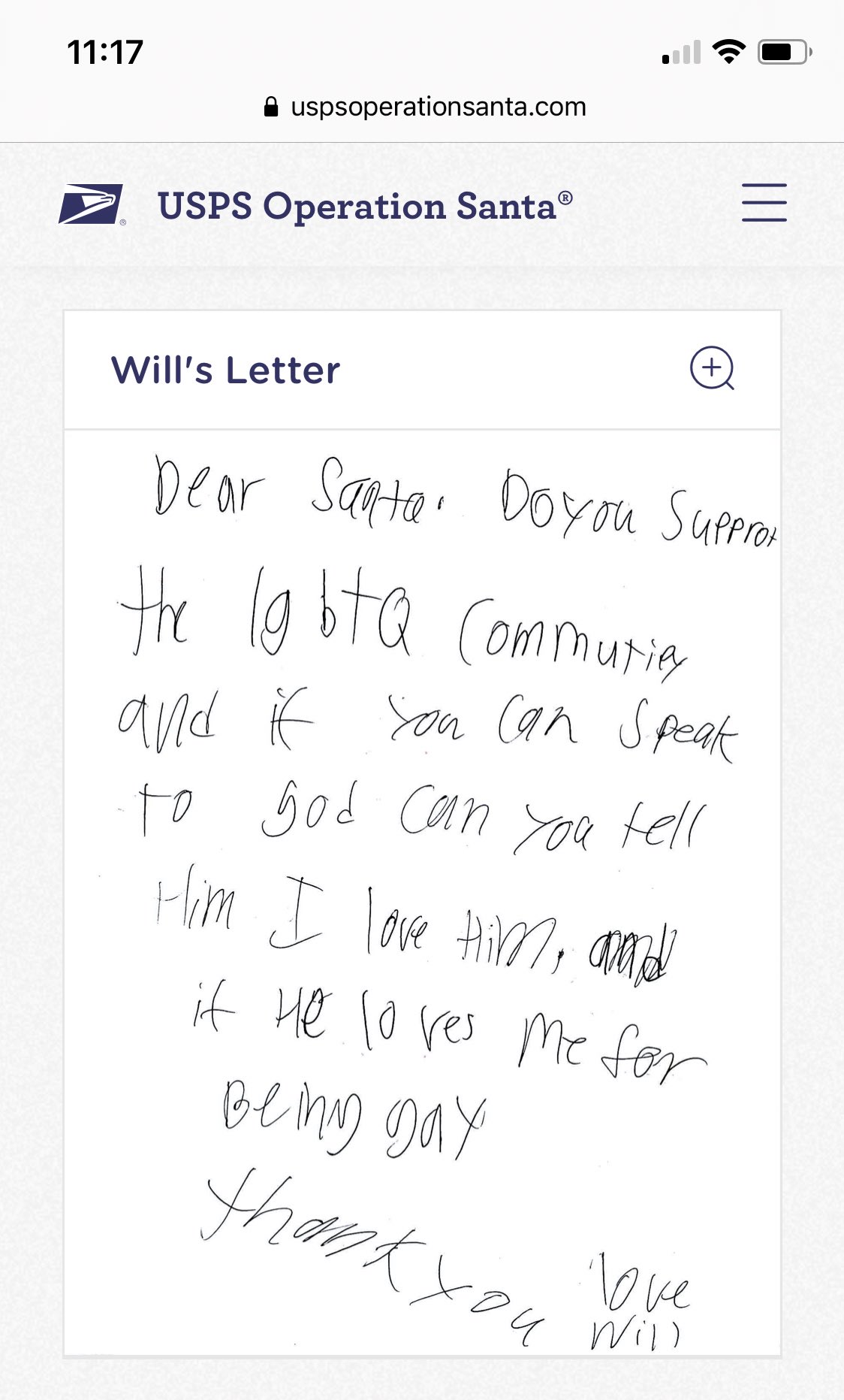 carta santa claus gay will us estados