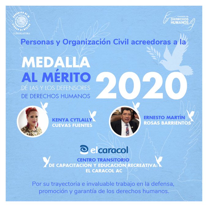 Medallá para defensores de derechos humanos