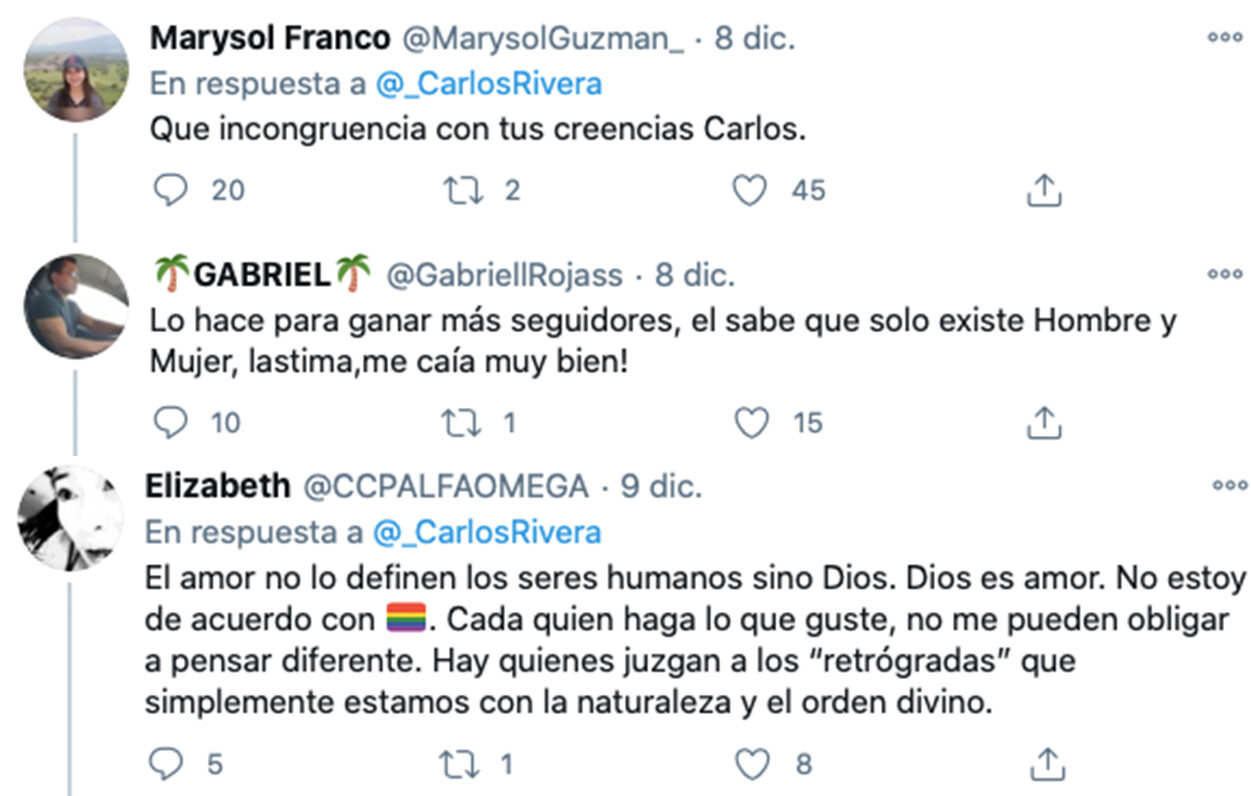 tuits homofóbicos Carlos Rivera