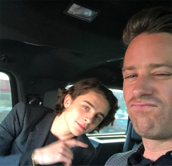 armie hammer Timothée Chalamet carro instagram