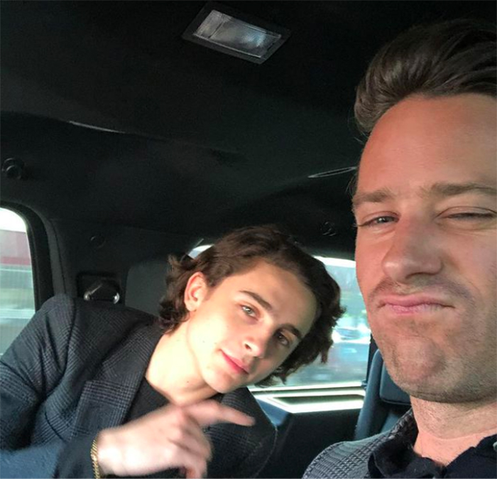 armie hammer Timothée Chalamet carro instagram