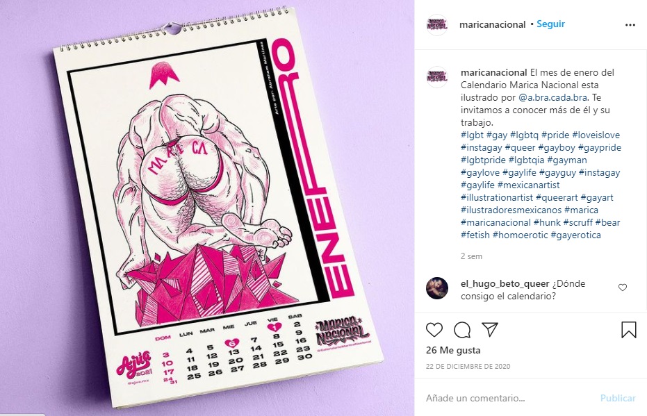 Ilustradores LGBT+ mexicanos elaboran calendario marica