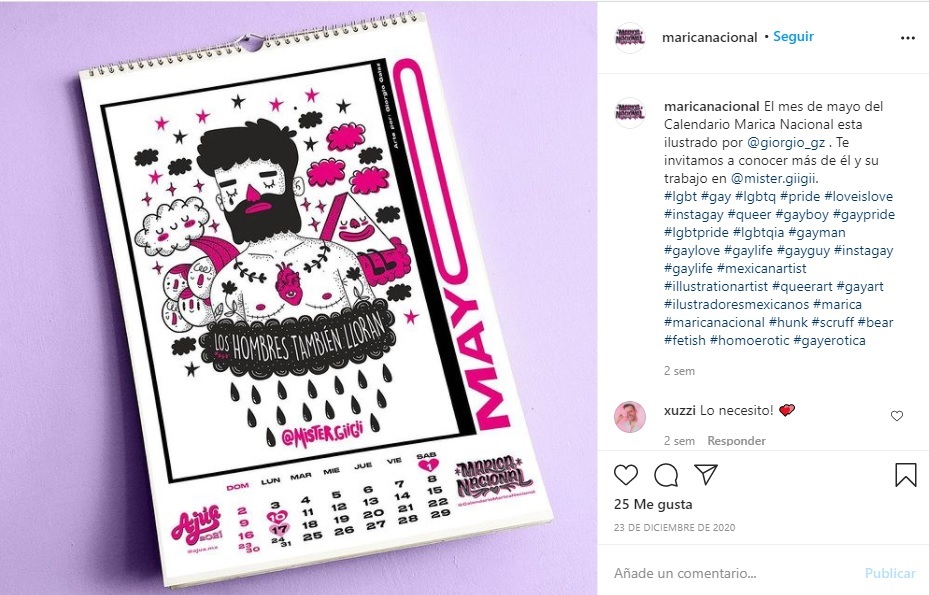 Mes de mayo del calendario Marica Nacional