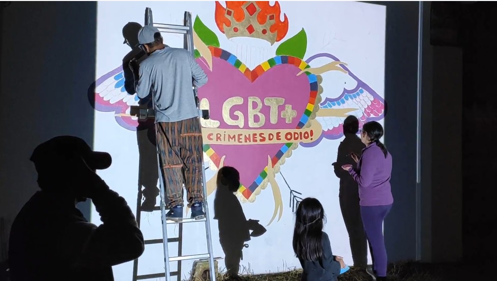 Mural de la colectiva LGBT+ Chuvajetik en Chiapas