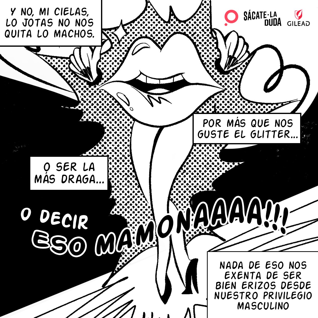 Cómic de Inspira Cambio sobre salud sexual para hombres gays