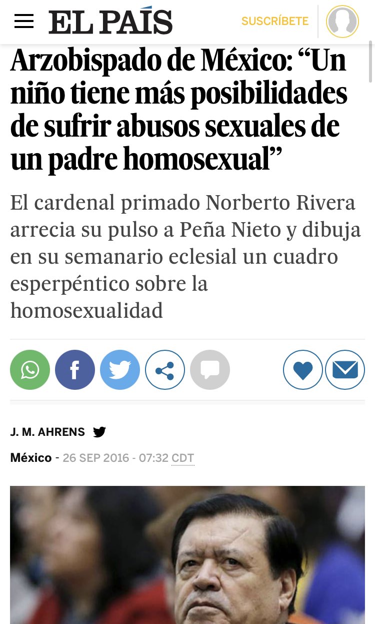 Norberto Rivera defendió a pederastas