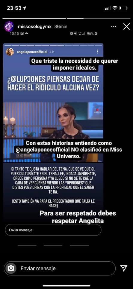 Lupita Jones Ángela ponce criticas detractores