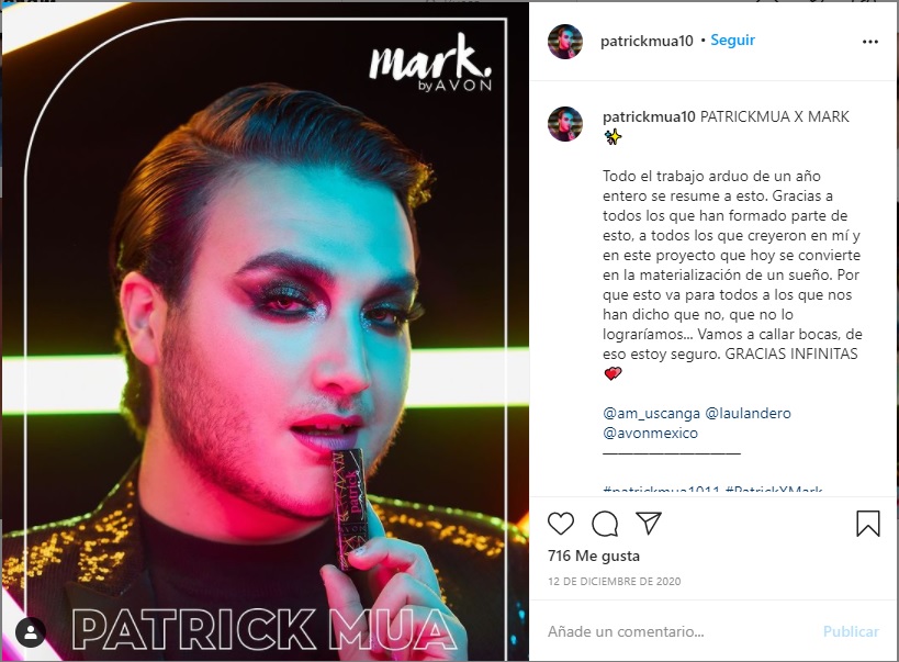 Patrick Mua lanza labiales para Avón