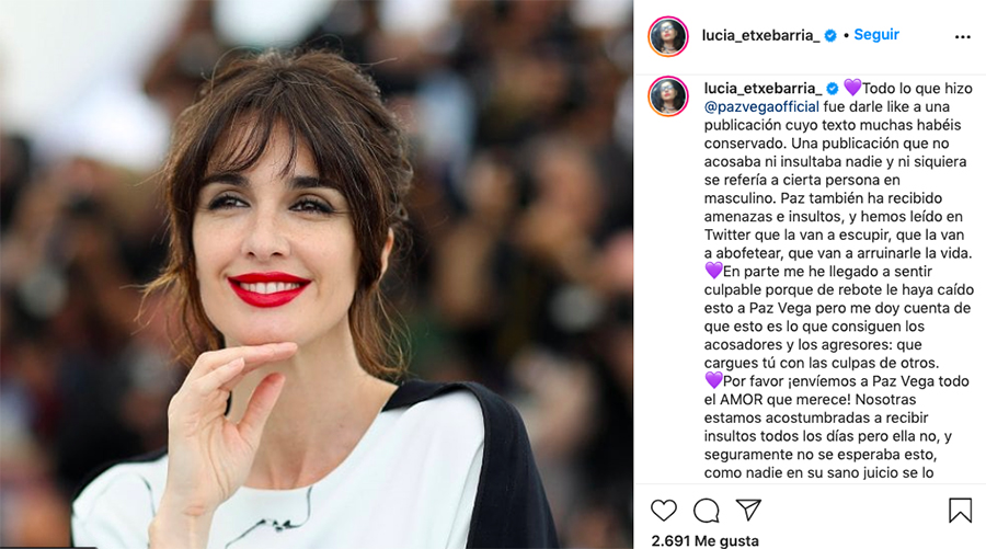lucia etxebarria paz vega transfobia trans