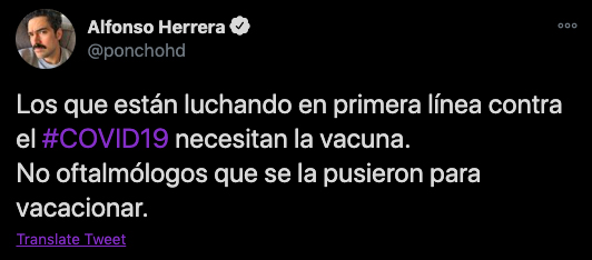 poncho herrera twitter covid critica vacuna