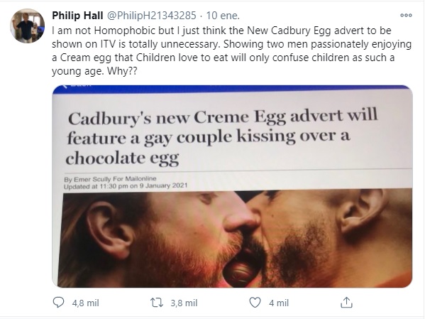 Comentarios sobre el anuncio gay chocolate Cadbury
