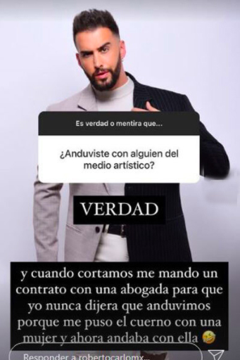 Roberto Carlo mujer ex novio pareja