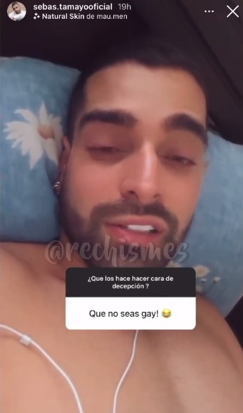 Respuesta de Sebastián Tamayo a seguidor gay