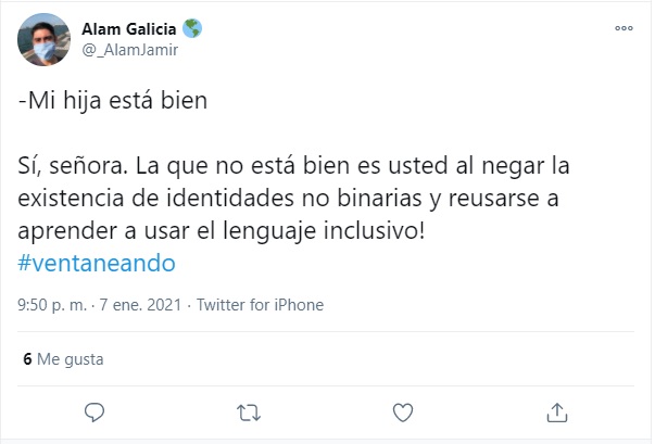 Comentarios sobre Ventaneando e identidades no binarias