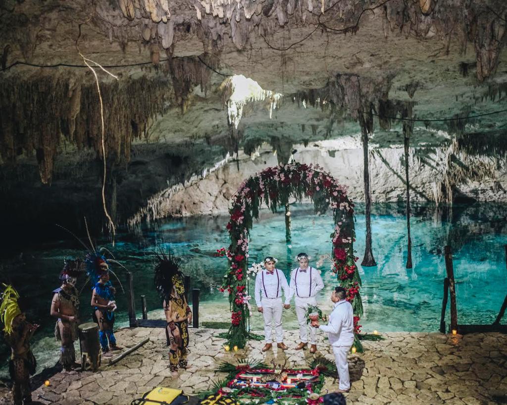 Boda maya gay en Cancún