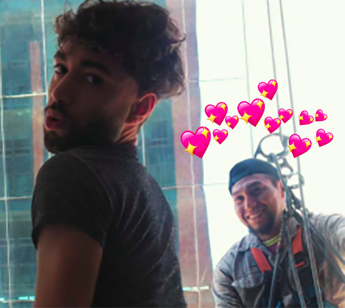 Carta influencer argentino le baila sexy al señor que limpia los vidrios