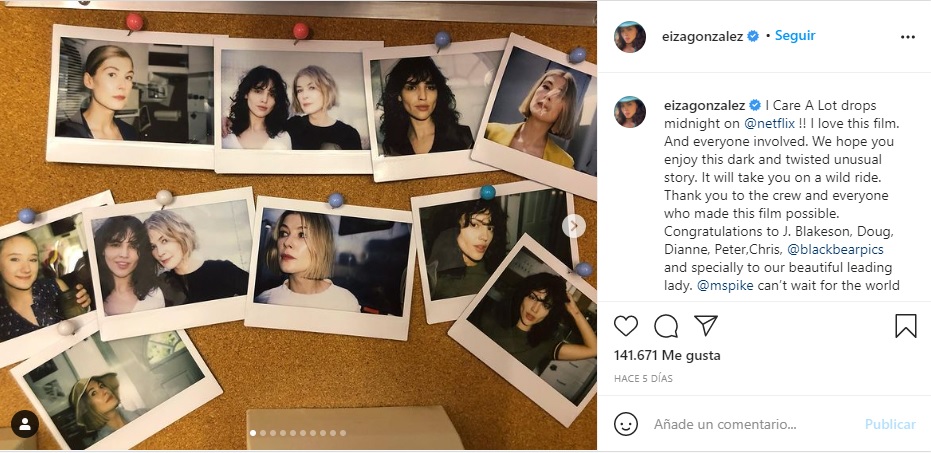 Película de Eiza González con Rosamund Pike