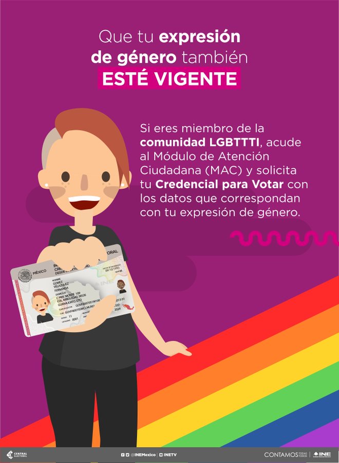 Adecuar la expresión de género en la credencial del INE