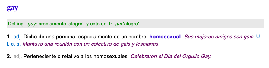 significado palabra gay