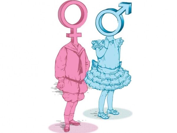 Ilustracion terapia hormonal caracteres de genero