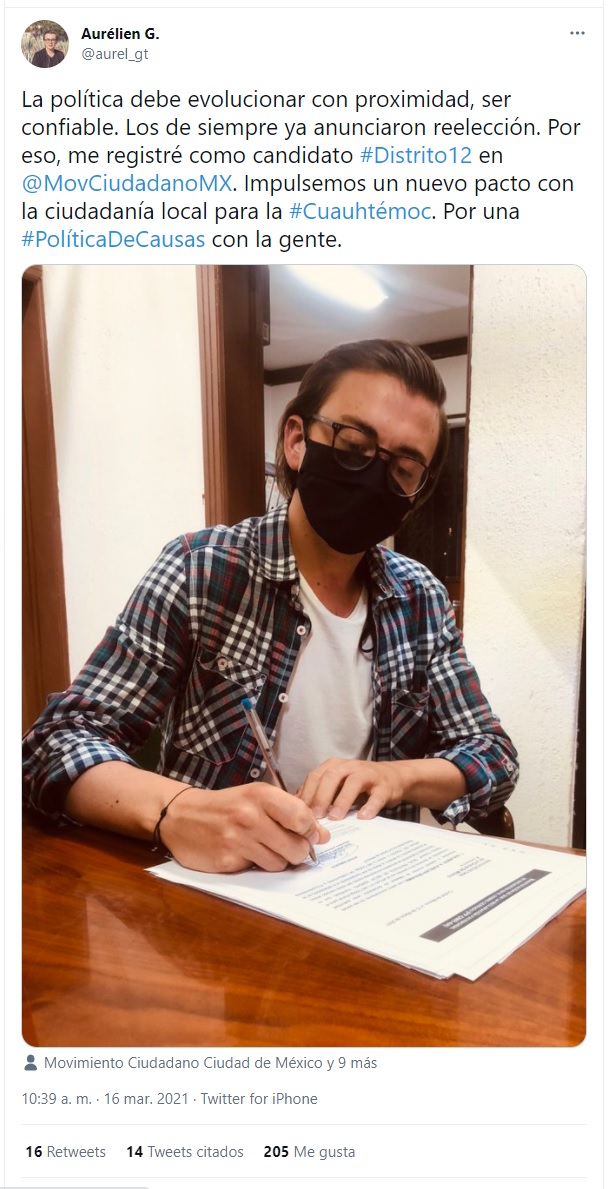 Aurélien Guilabert Movimiento Ciudadano