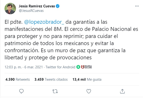 Muro de la Paz de Palacio Nacional