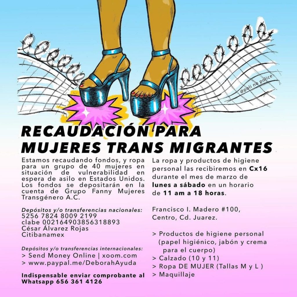recaudación mujeres trans casa de colores ciudad juárez