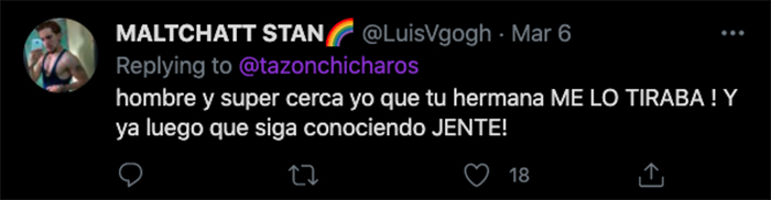 twitter perfil grindr falso